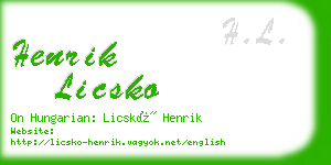 henrik licsko business card